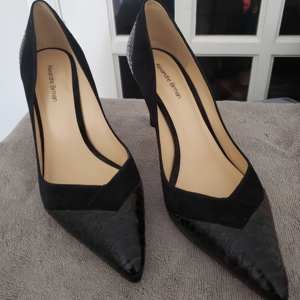 Alexandre Birman Python/Suede Pumps